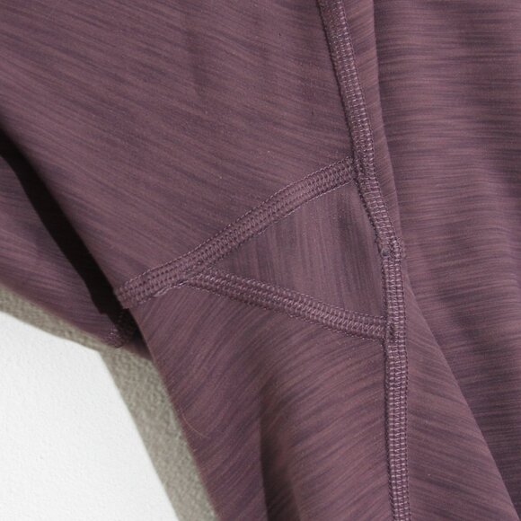 Lululemon Invigorate High-Rise Crop Leggings 23" Heathered Black Currant Purple - Picture 5 of 16